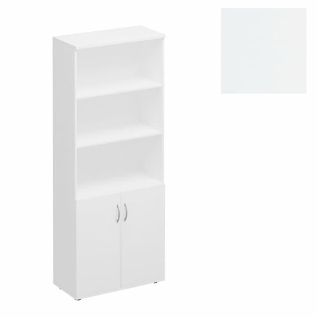 Шкаф для документов полузакрытый Юнитекс Комфорт К.371 БП (80x38x200) белый премиум